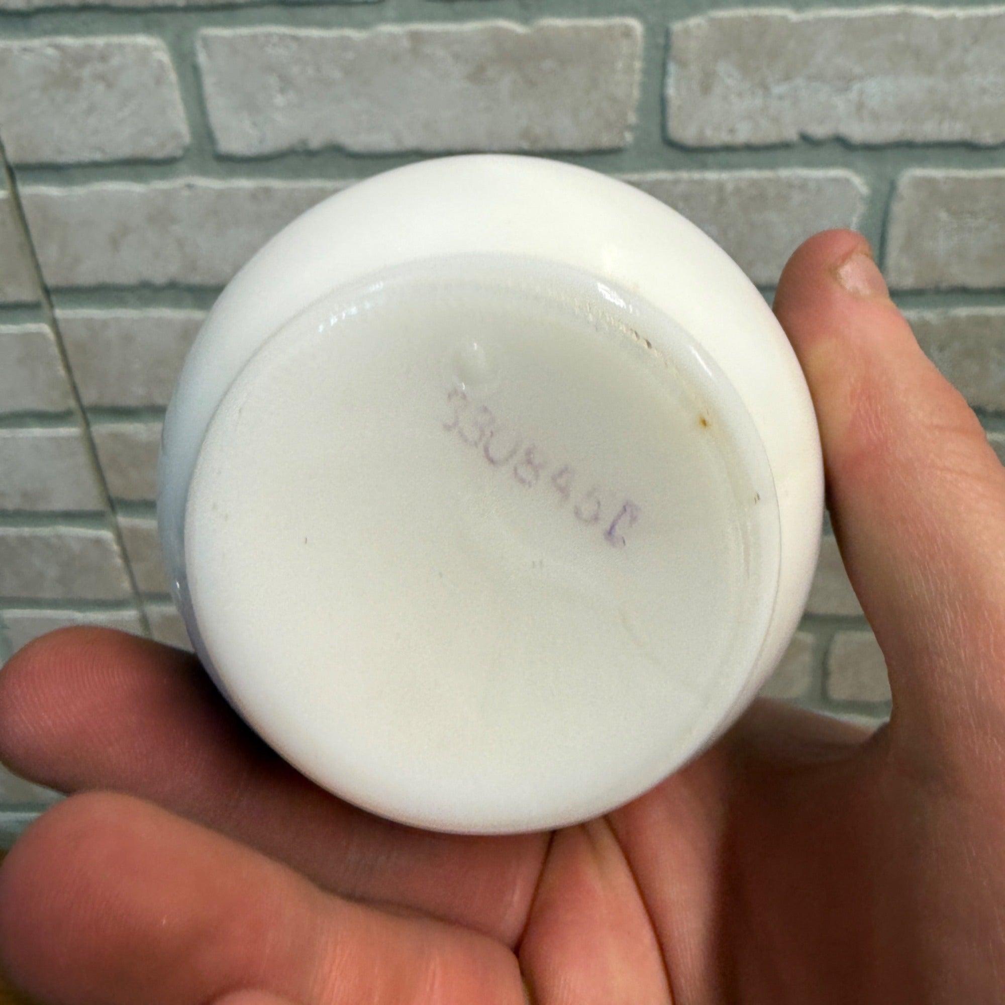 3.5" Walgreens Perfection Cold Cream Milk Glass Jar Vtg Retro Americana