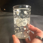 Vintage Bubble Up White Line Marked ACL Soda Fountain Glass Advertising