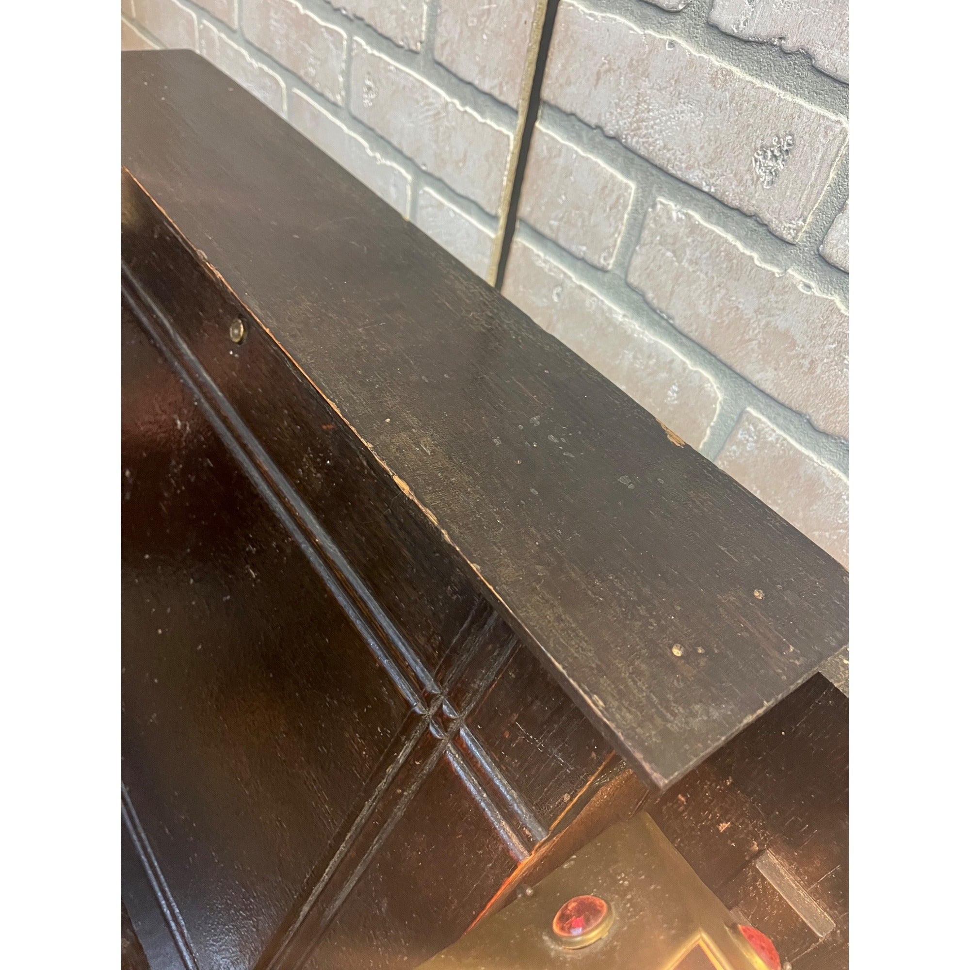 Antique 1900s Arts & Crafts Mission Gothic Student's Secretary Desk Dark Academia