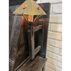 Antique 1900s Arts & Crafts Mission Gothic Student's Secretary Desk Dark Academia