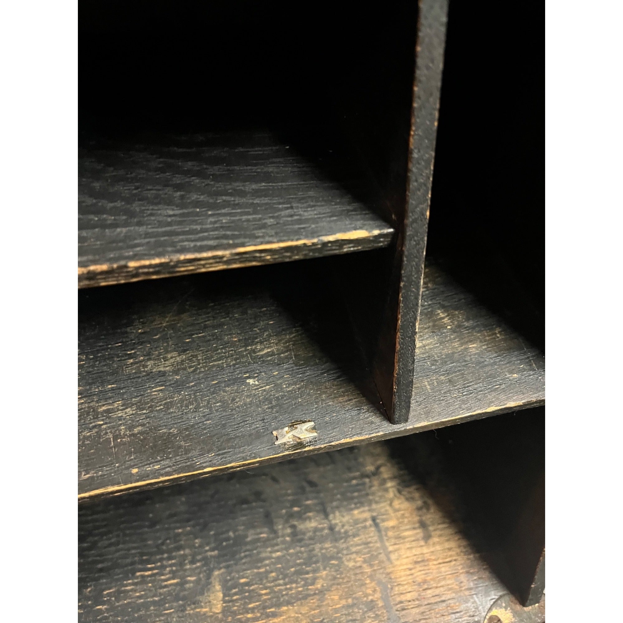 Antique 1900s Arts & Crafts Mission Gothic Student's Secretary Desk Dark Academia