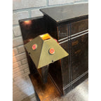 Antique 1900s Arts & Crafts Mission Gothic Student's Secretary Desk Dark Academia