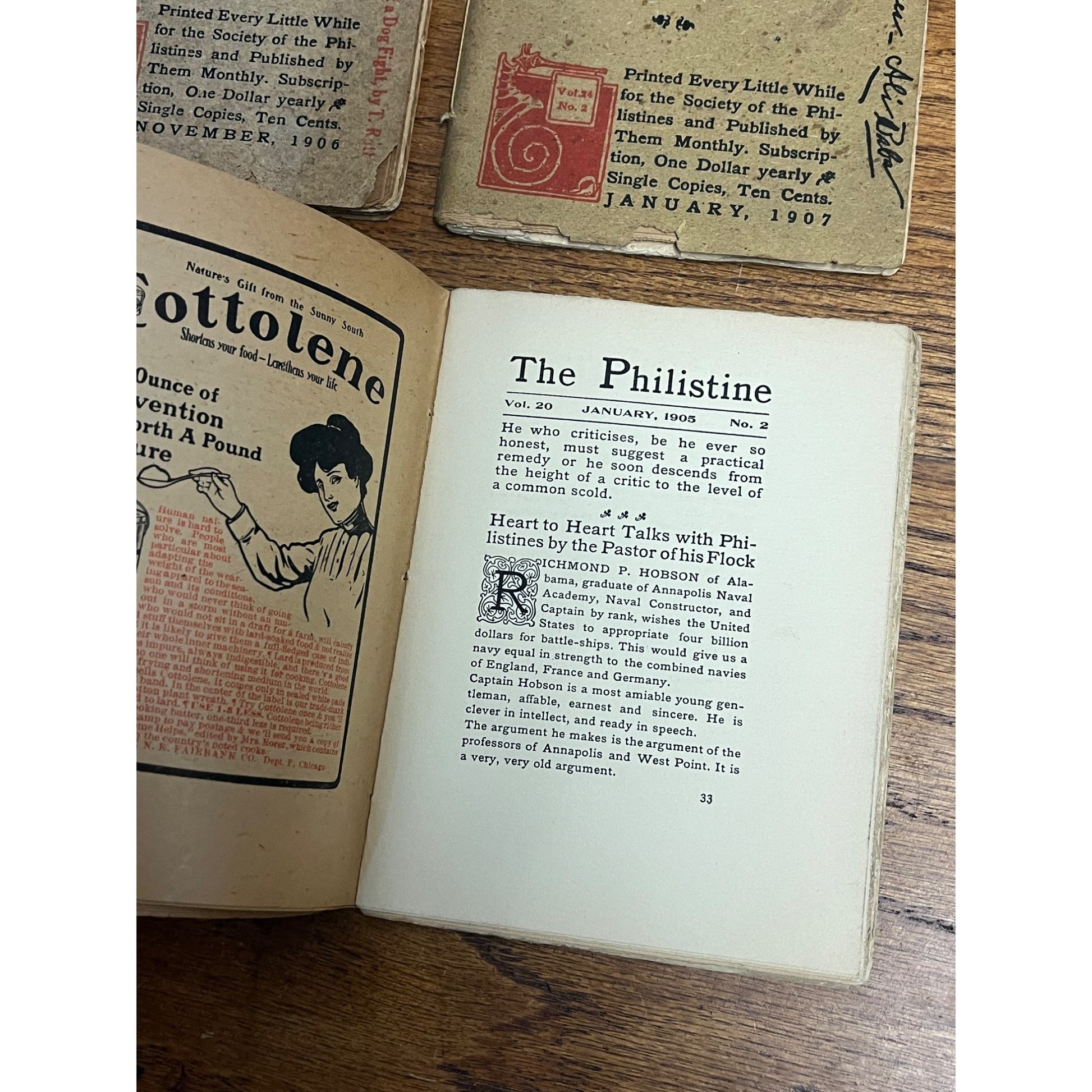 Vintage Philistine Elbert Hubbard Memoriam Lot (6) Roycrofter Arts & Crafts