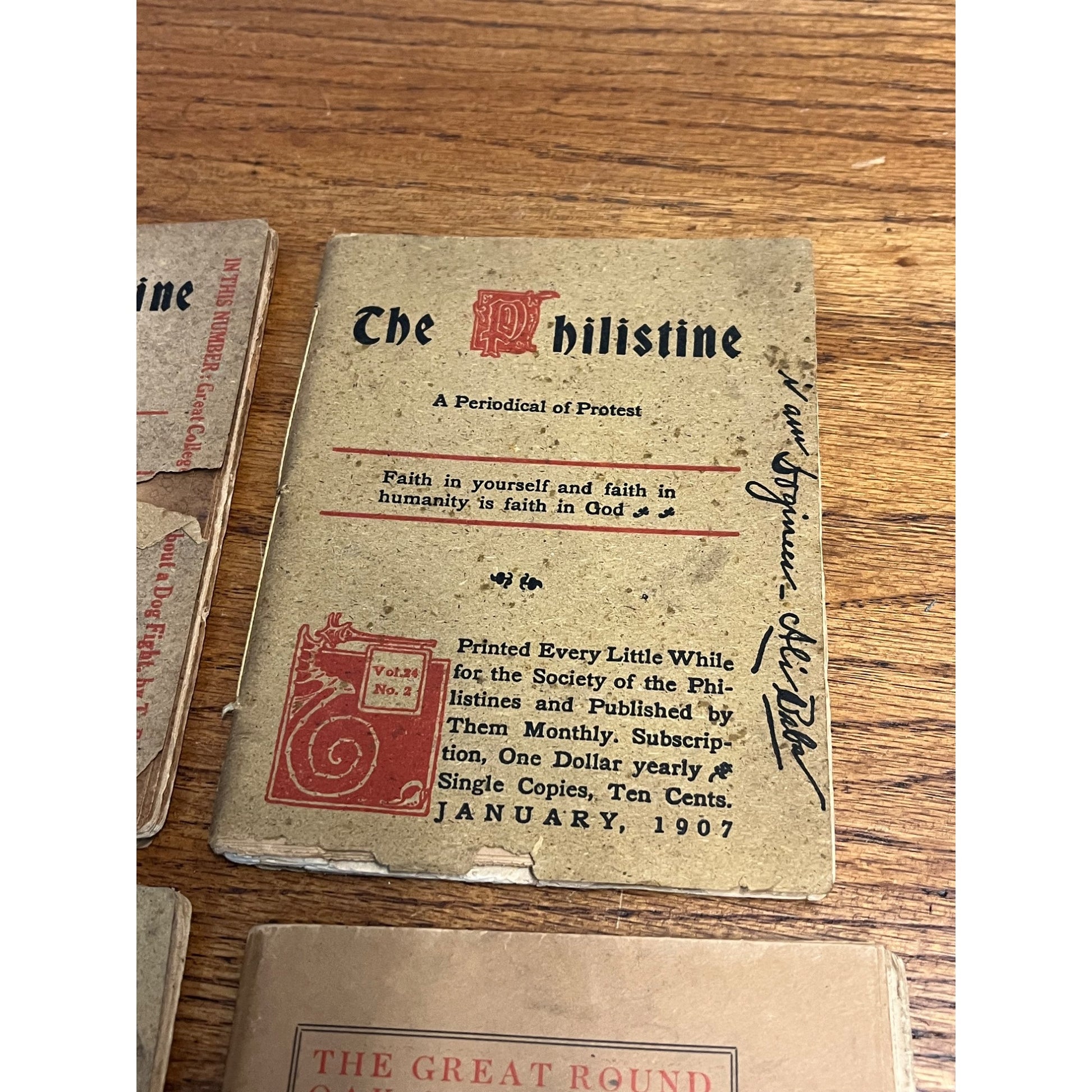 Vintage Philistine Elbert Hubbard Memoriam Lot (6) Roycrofter Arts & Crafts