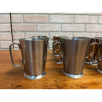 Vintage 1960s Old Hall Stainless PINT Tankards Mugs MCM Robert Welch Set 13