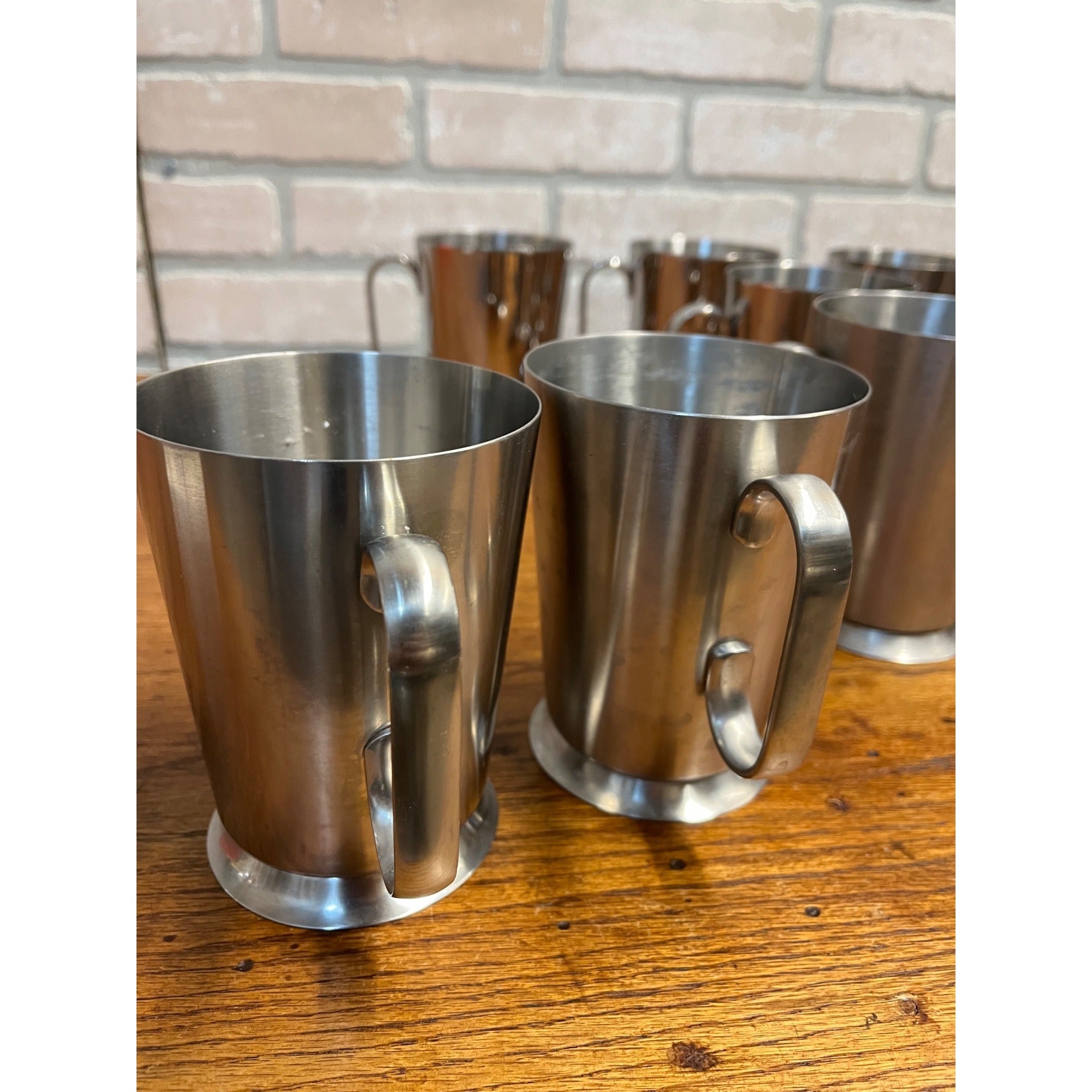 Vintage 1960s Old Hall Stainless PINT Tankards Mugs MCM Robert Welch Set 13