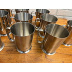 Vintage 1960s Old Hall Stainless PINT Tankards Mugs MCM Robert Welch Set 13