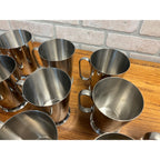 Vintage 1960s Old Hall Stainless PINT Tankards Mugs MCM Robert Welch Set 13