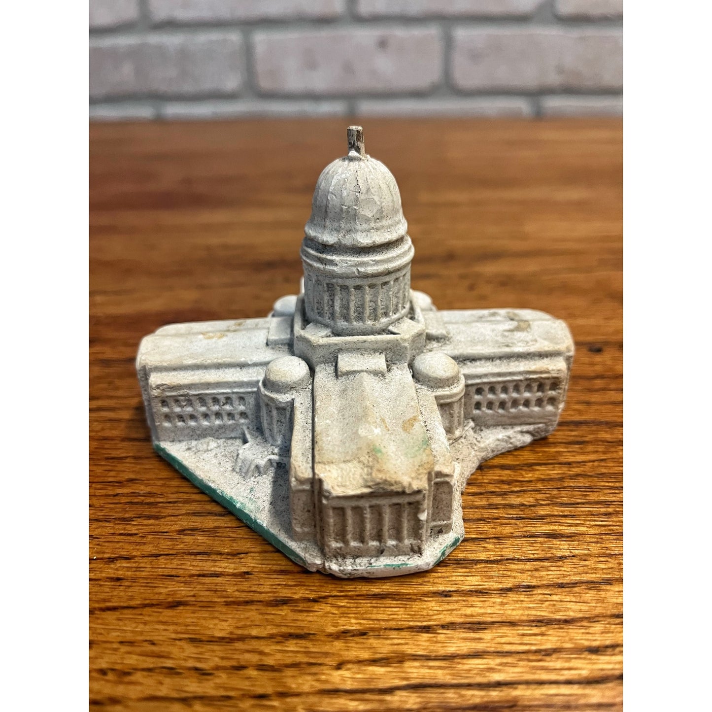 Vintage Wisconsin State Capitol Madison, WI Souvenir Building Bisque Pottery Ceramic