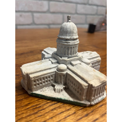 Vintage Wisconsin State Capitol Madison, WI Souvenir Building Bisque Pottery Ceramic