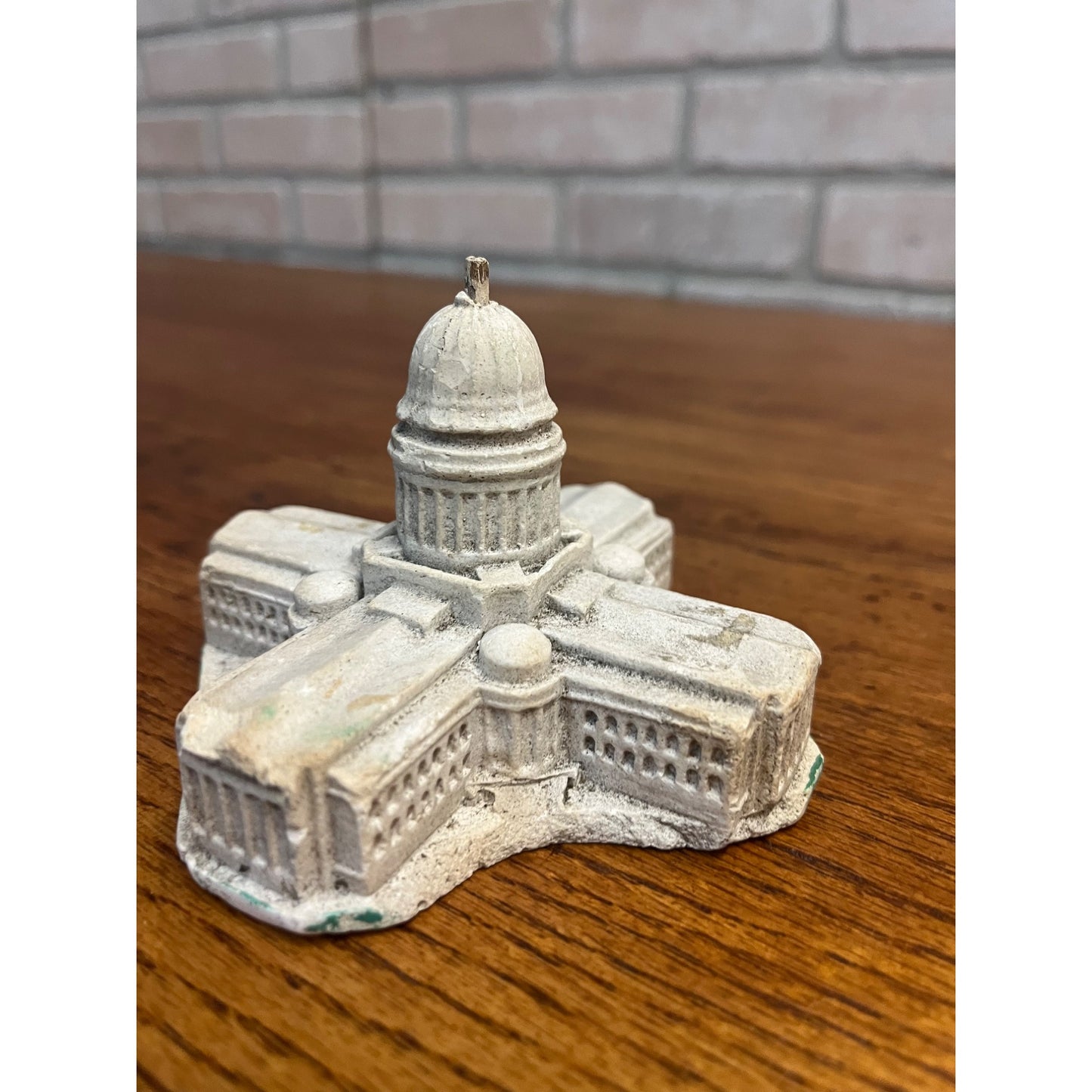 Vintage Wisconsin State Capitol Madison, WI Souvenir Building Bisque Pottery Ceramic