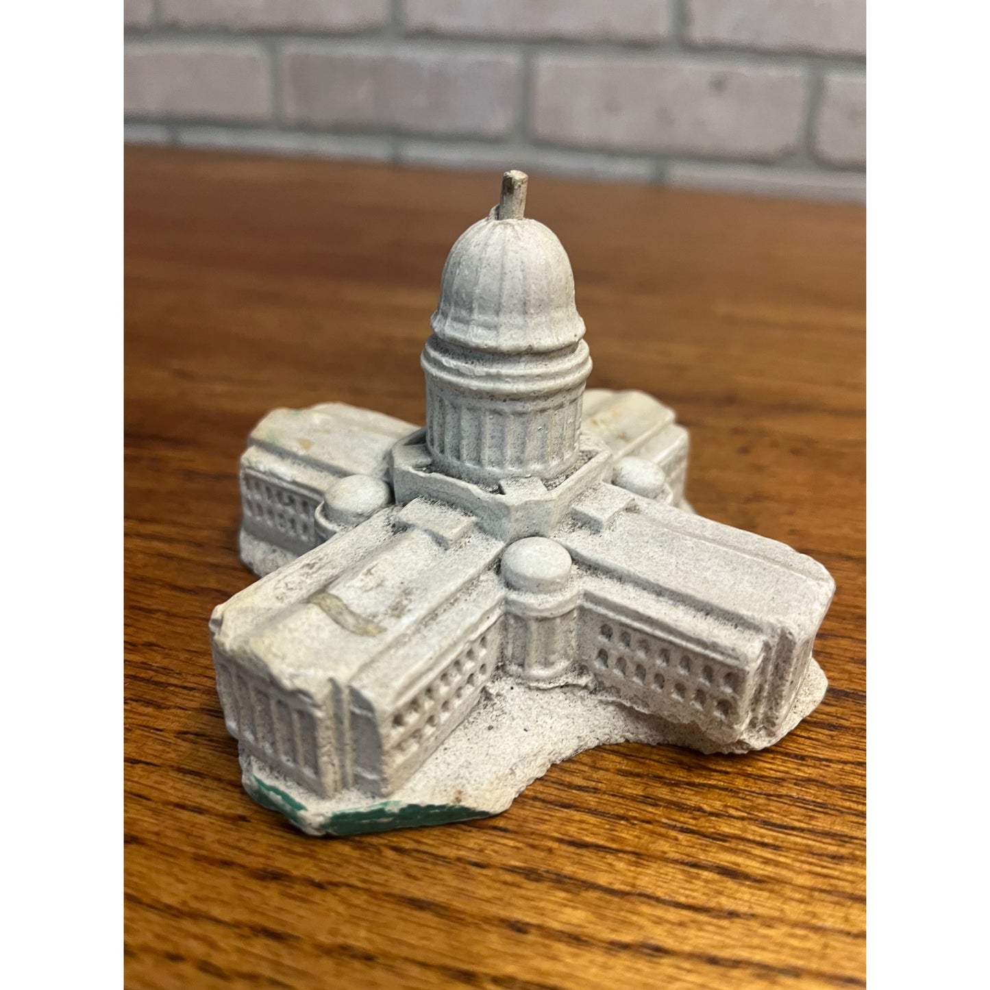 Vintage Wisconsin State Capitol Madison, WI Souvenir Building Bisque Pottery Ceramic