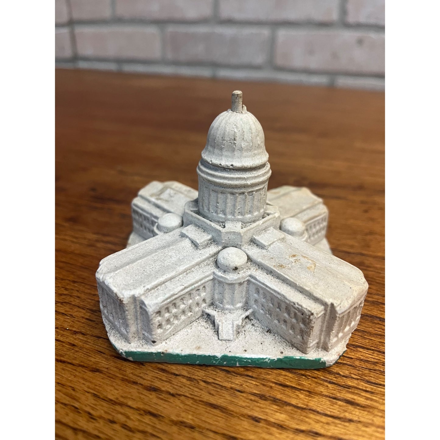 Vintage Wisconsin State Capitol Madison, WI Souvenir Building Bisque Pottery Ceramic