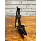 Antique Primitive 19th c. Whale Oil Iron Betty Lamp Colonial Farmhouse 1800s