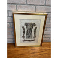 Antique c1870 Hand Colored Human Anatomy Steel Engraving Framed Medical Hirschfield C.E. Bock Atlas