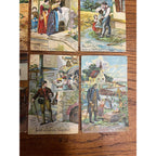 Vintage 1912 Lord's Prayer Postcards Our Father Who Art in Heaven Set (8)