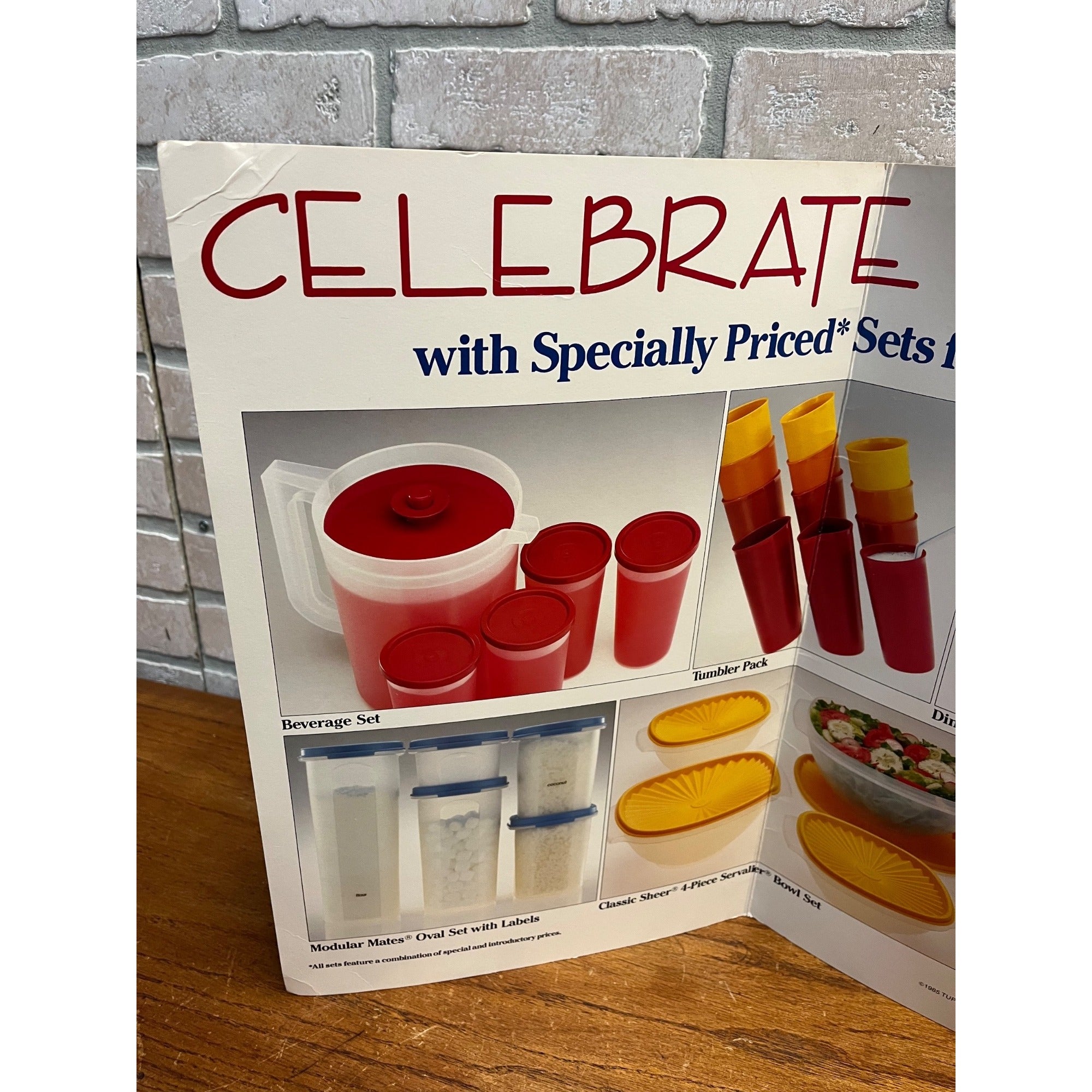 Vintage 1985 Tupperware "Celebrate Summer" Kitchenwares Advertising Poster Sign