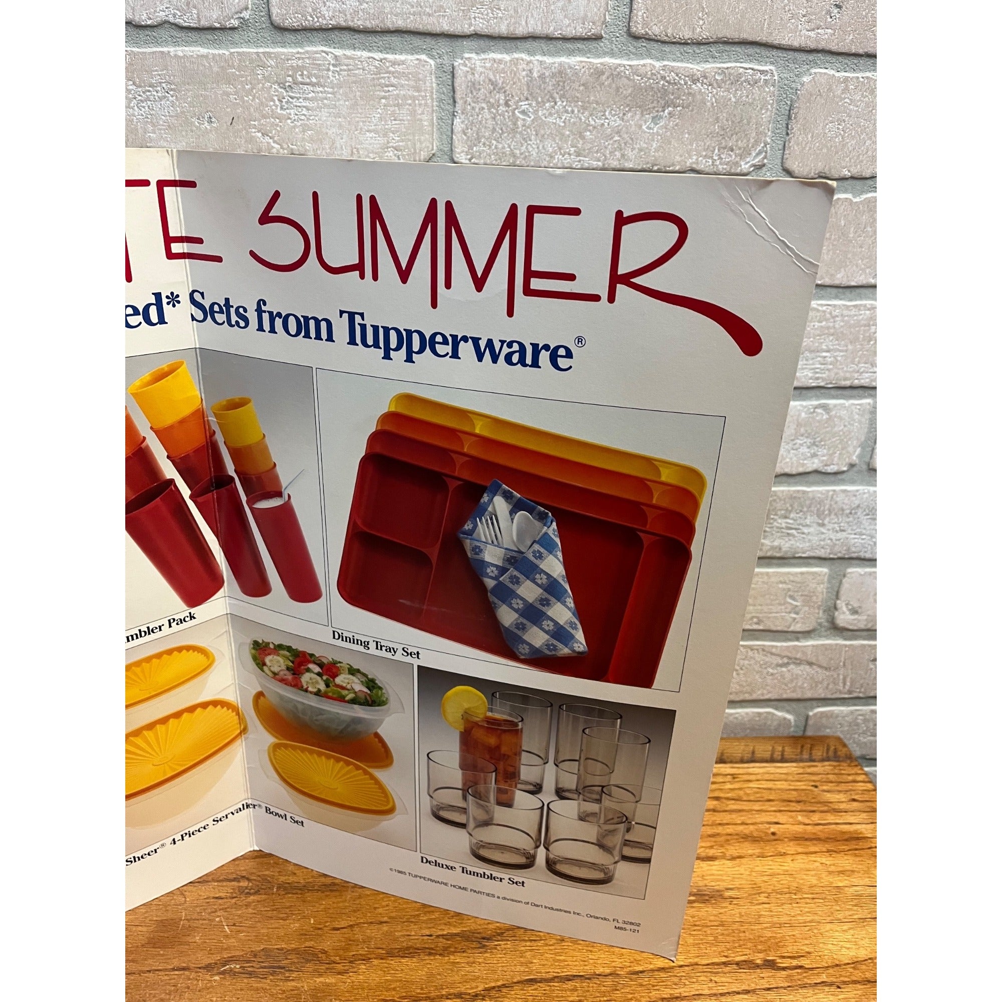 Vintage 1985 Tupperware "Celebrate Summer" Kitchenwares Advertising Poster Sign