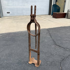 1900s ANTIQUE CAST IRON J.C.MOORE & CO. WAGON JACK STAND RACINE WIS