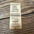Vintage Advertising Matchbook - Red Cedar Restaurant Topeka Kansas