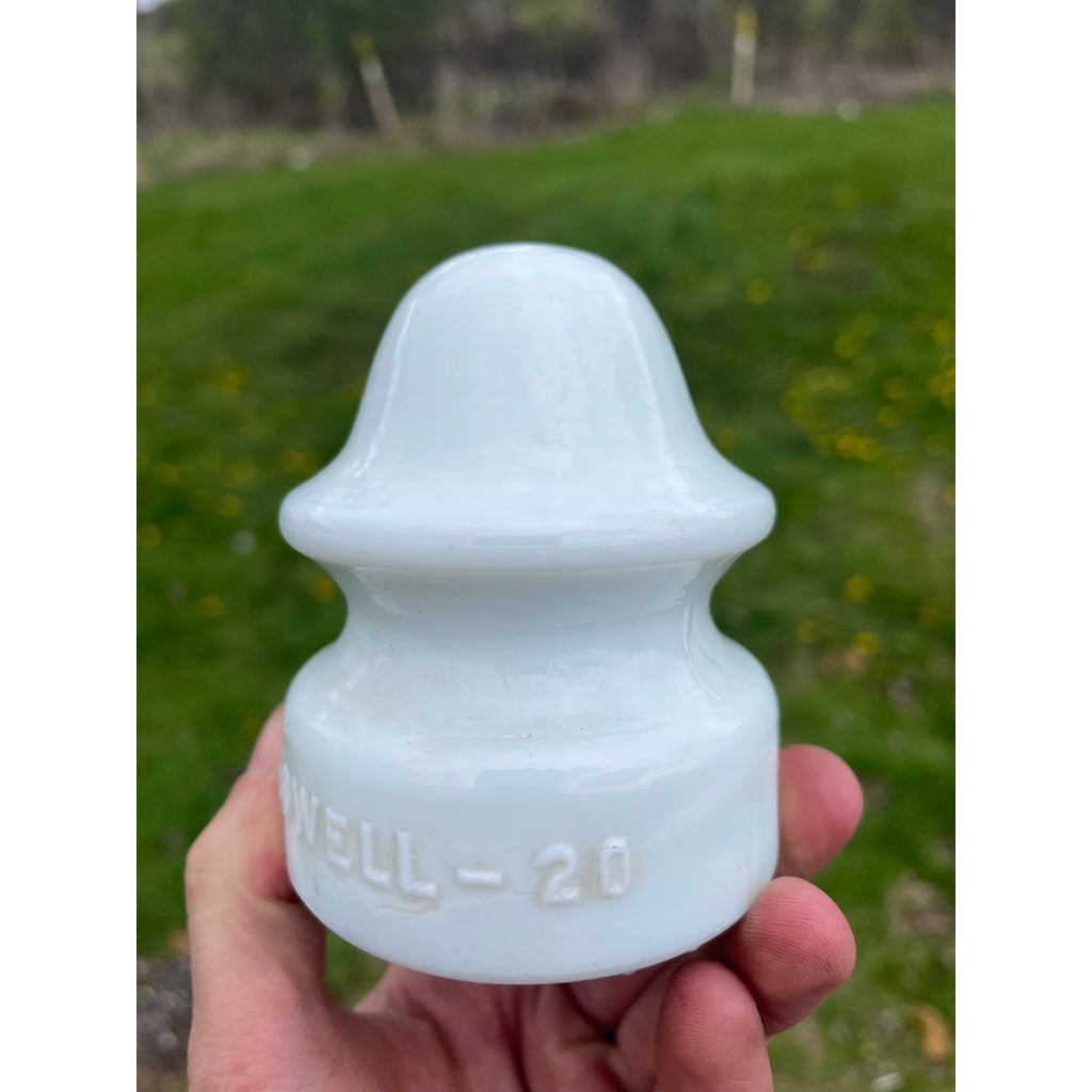 Antique Glass Insulator - Maydwell 20 CD 164 Milk Glass