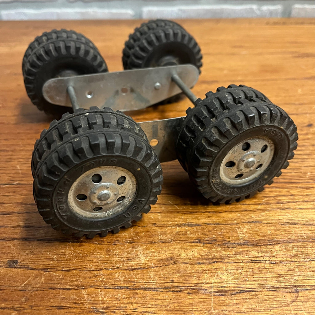 Tonka Rear Tandem Trailer Dual Axle Mounts Tires Dual Wheels For Parts