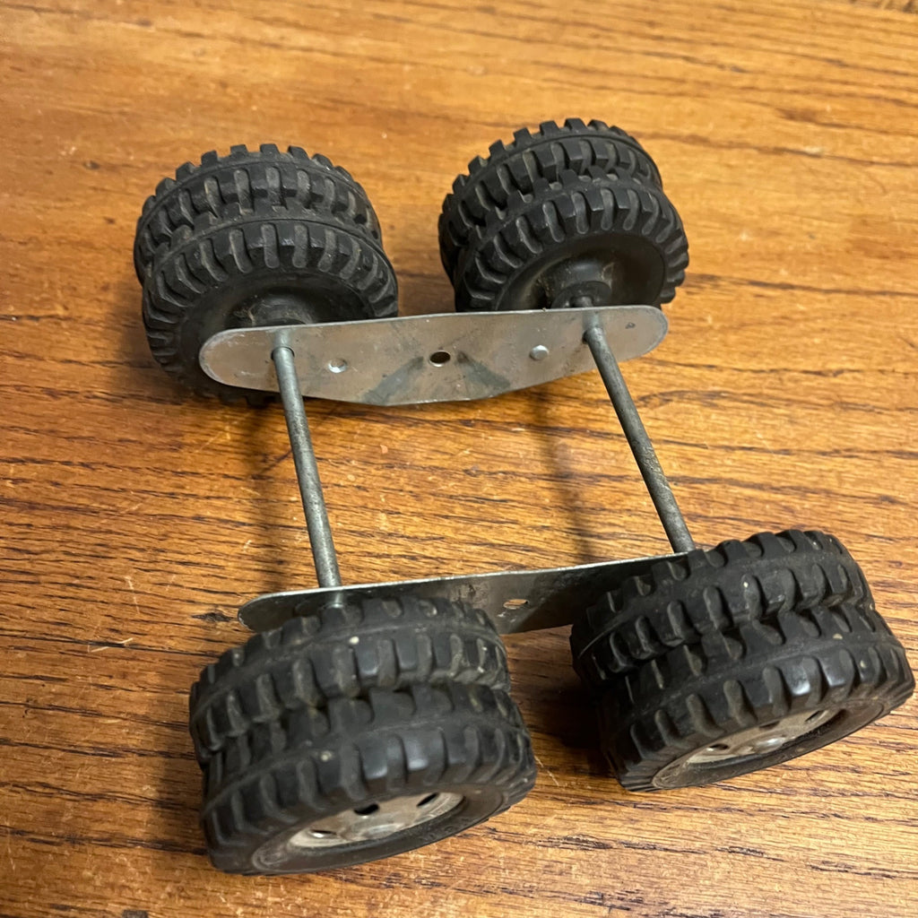 Tonka Rear Tandem Trailer Dual Axle Mounts Tires Dual Wheels For Parts