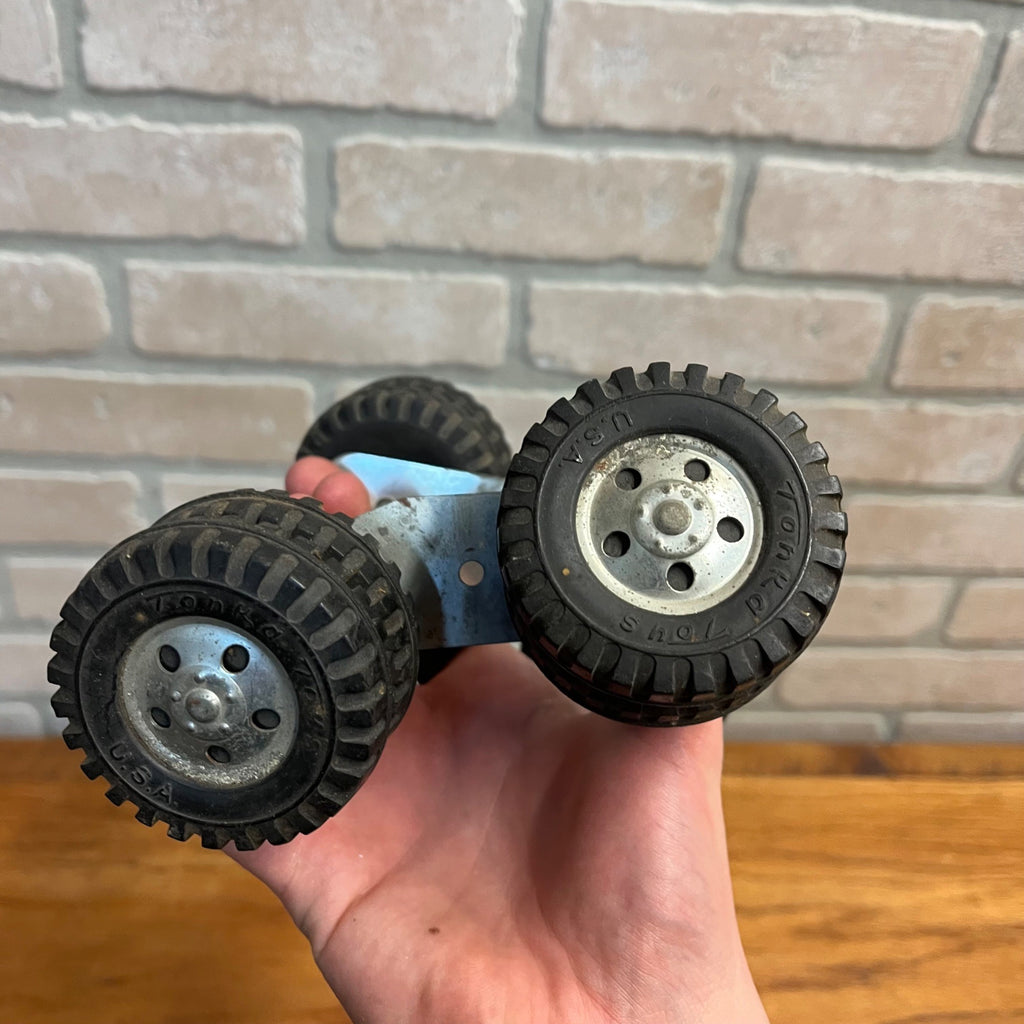 Tonka Rear Tandem Trailer Dual Axle Mounts Tires Dual Wheels For Parts