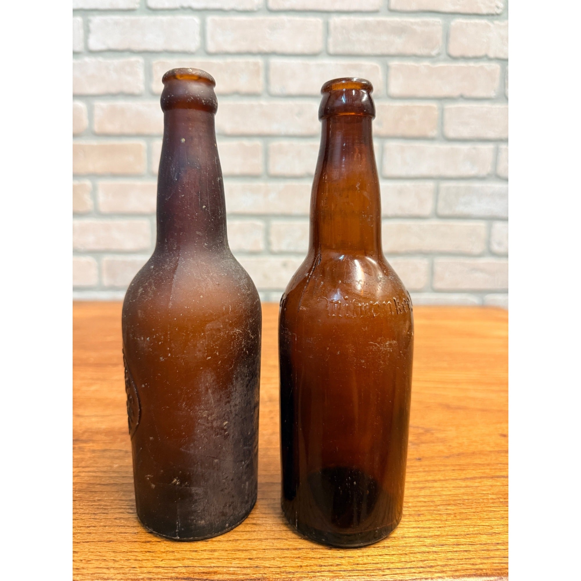 Pre-Pro Cream City Brewing Milwaukee Wisconsin Blob Top Beer Bottles Lot (2)