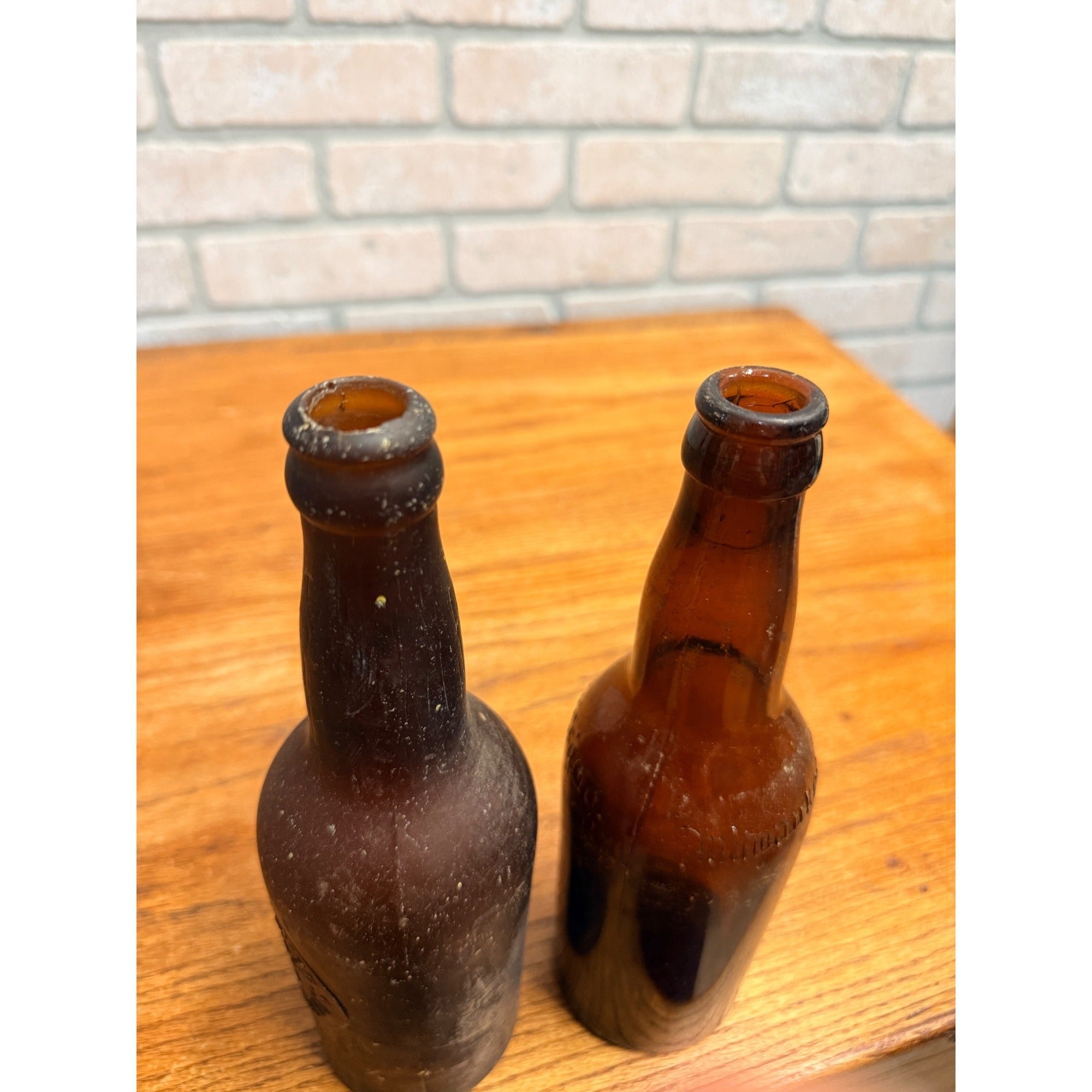 Pre-Pro Cream City Brewing Milwaukee Wisconsin Blob Top Beer Bottles Lot (2)