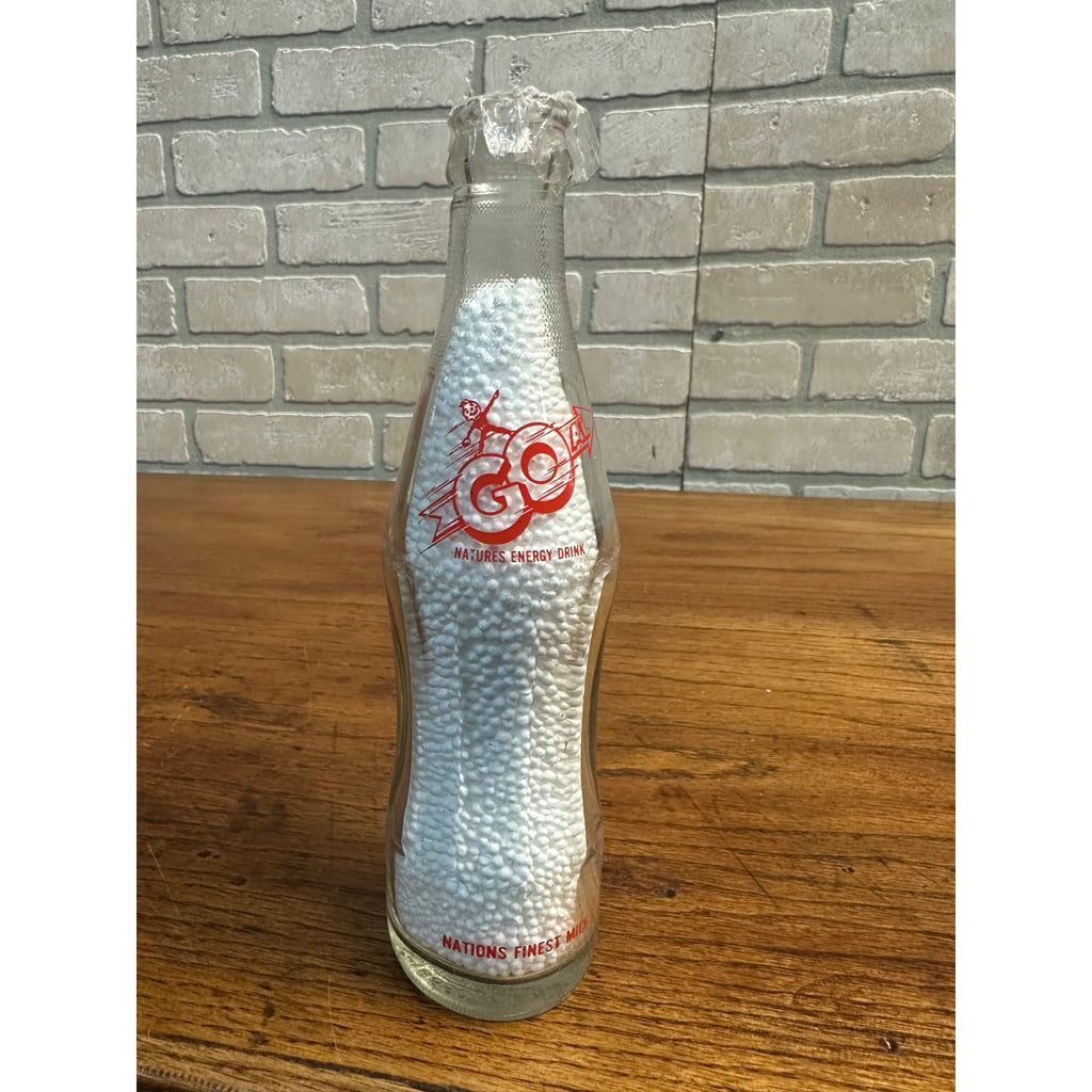 Vintage GOAL 8 oz Milk Bottle Nature's Energy Drink - Minneapolis Minnesota ACL