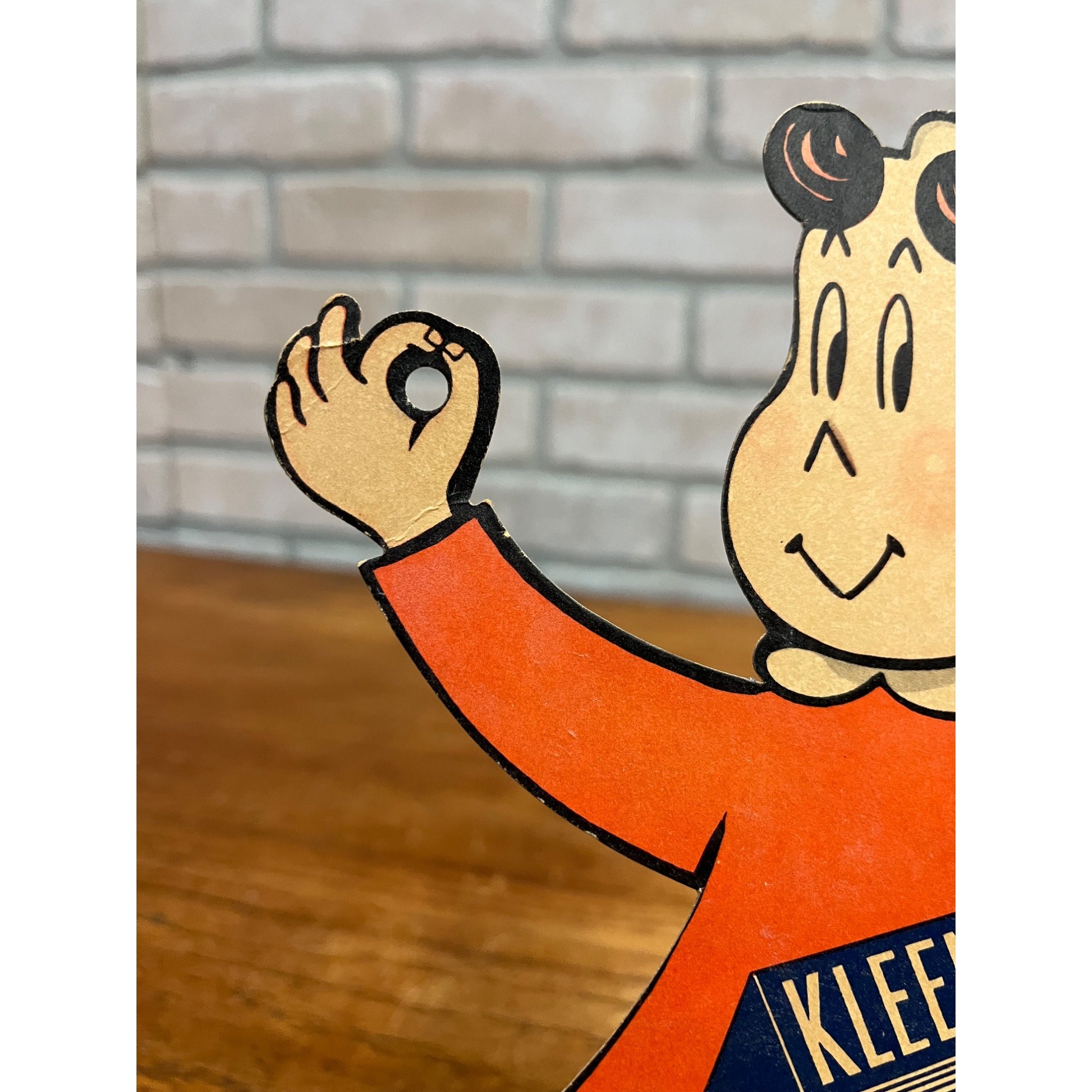 Vintage Kleenex Tissues Little Lulu Countertop Store Display Advertising Sign