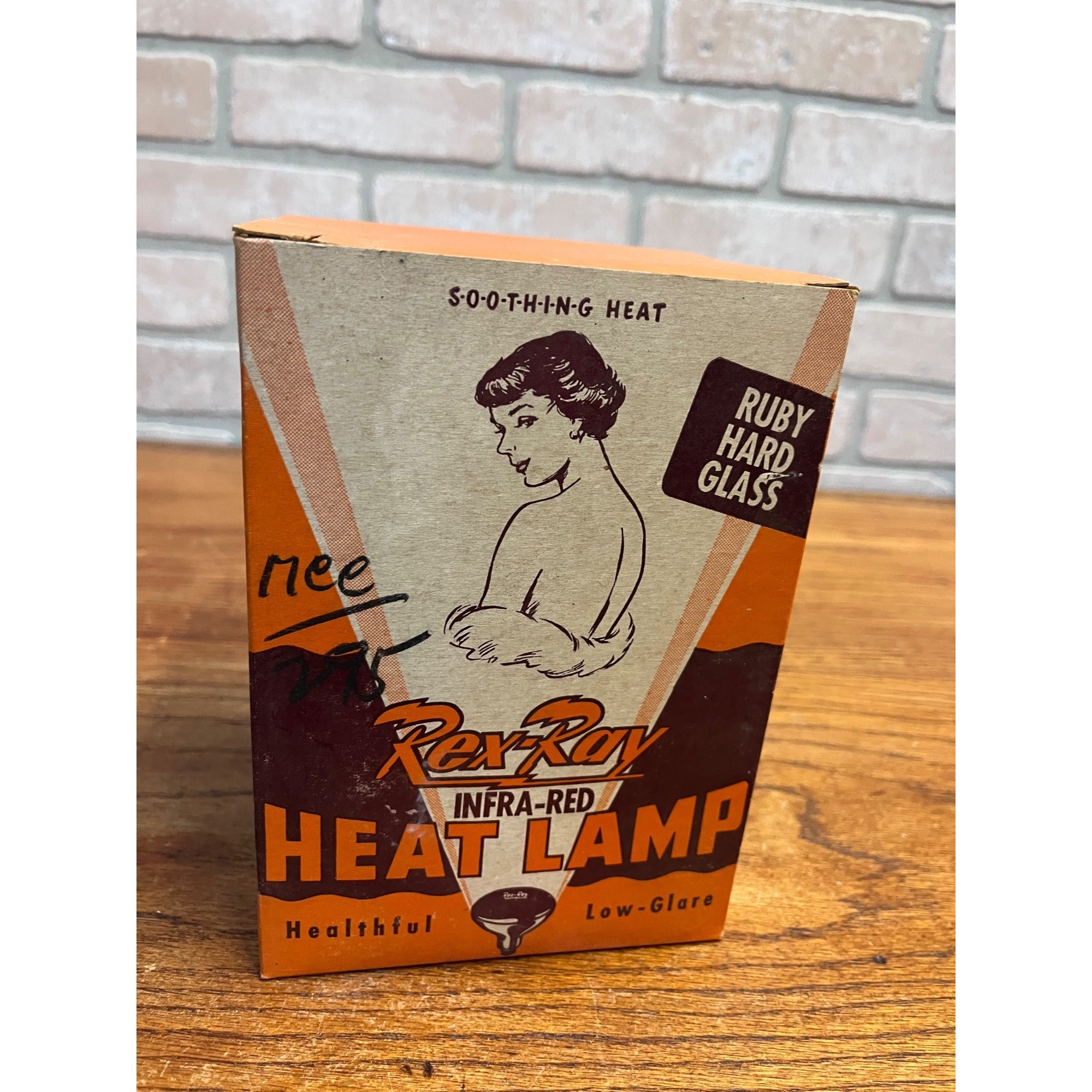 Vintage Rex-Ray Infa-Red 1950s 60s Heat Tanning Lamp Bulb Box Retro Prop Display