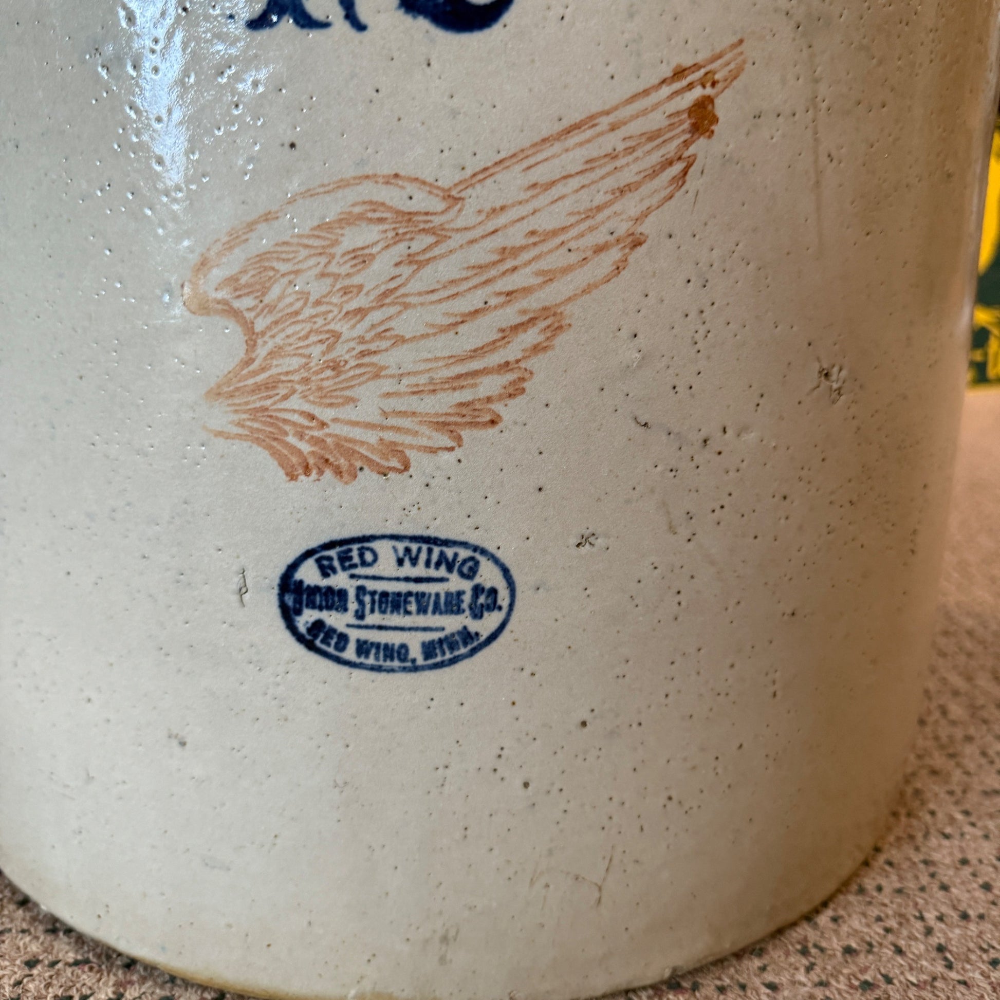 12 Gallon Red Wing Crock Stoneware w/Bail Handles