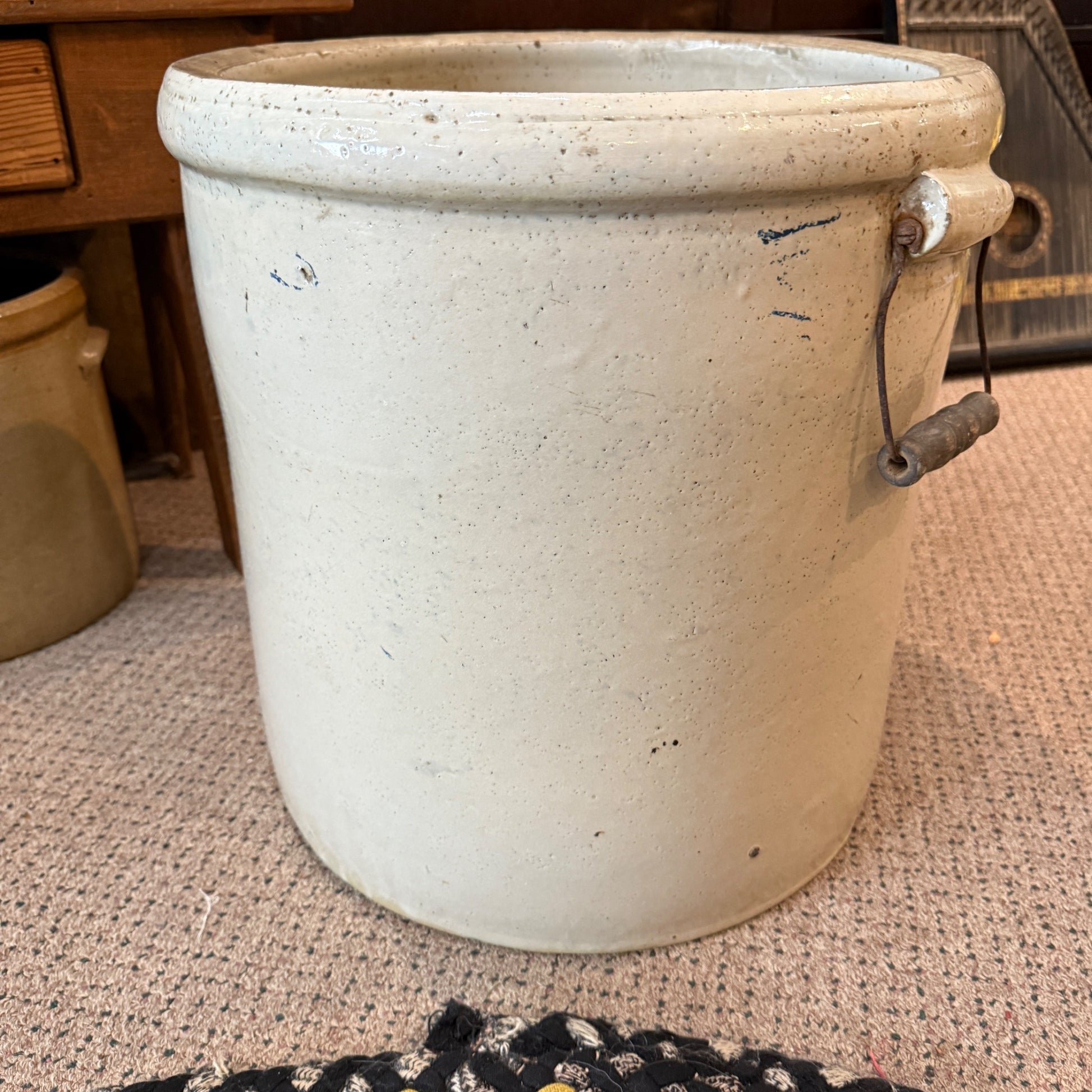 12 Gallon Red Wing Crock Stoneware w/Bail Handles