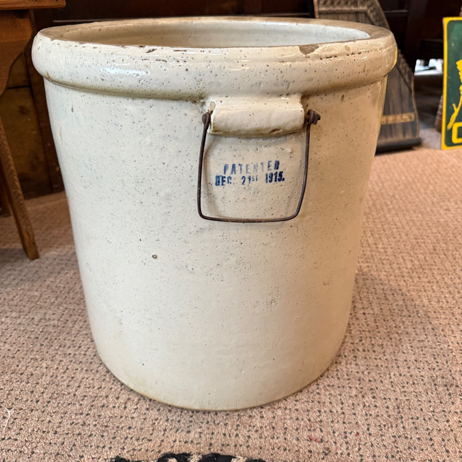 12 Gallon Red Wing Crock Stoneware w/Bail Handles