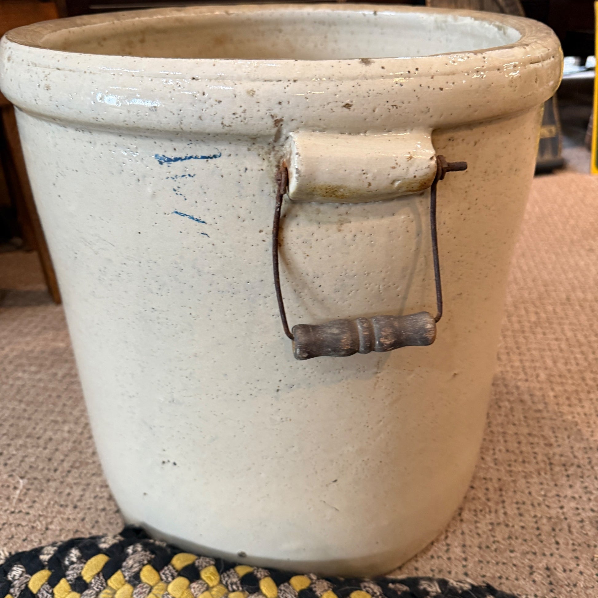 12 Gallon Red Wing Crock Stoneware w/Bail Handles