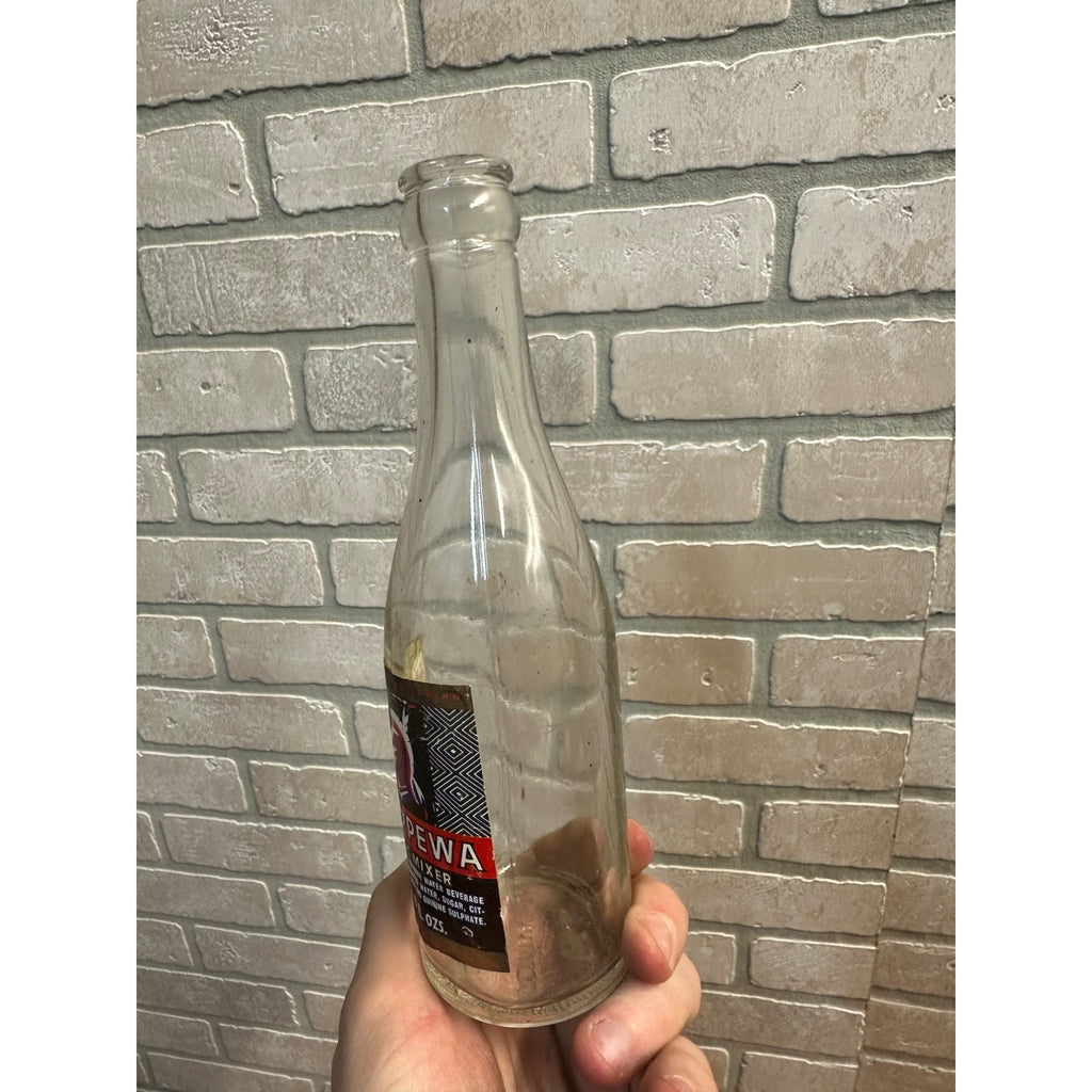 Vintage Chippewa Tonic Mixer Water Soda Glass Bottle Chippewa Falls WI Wis 8oz