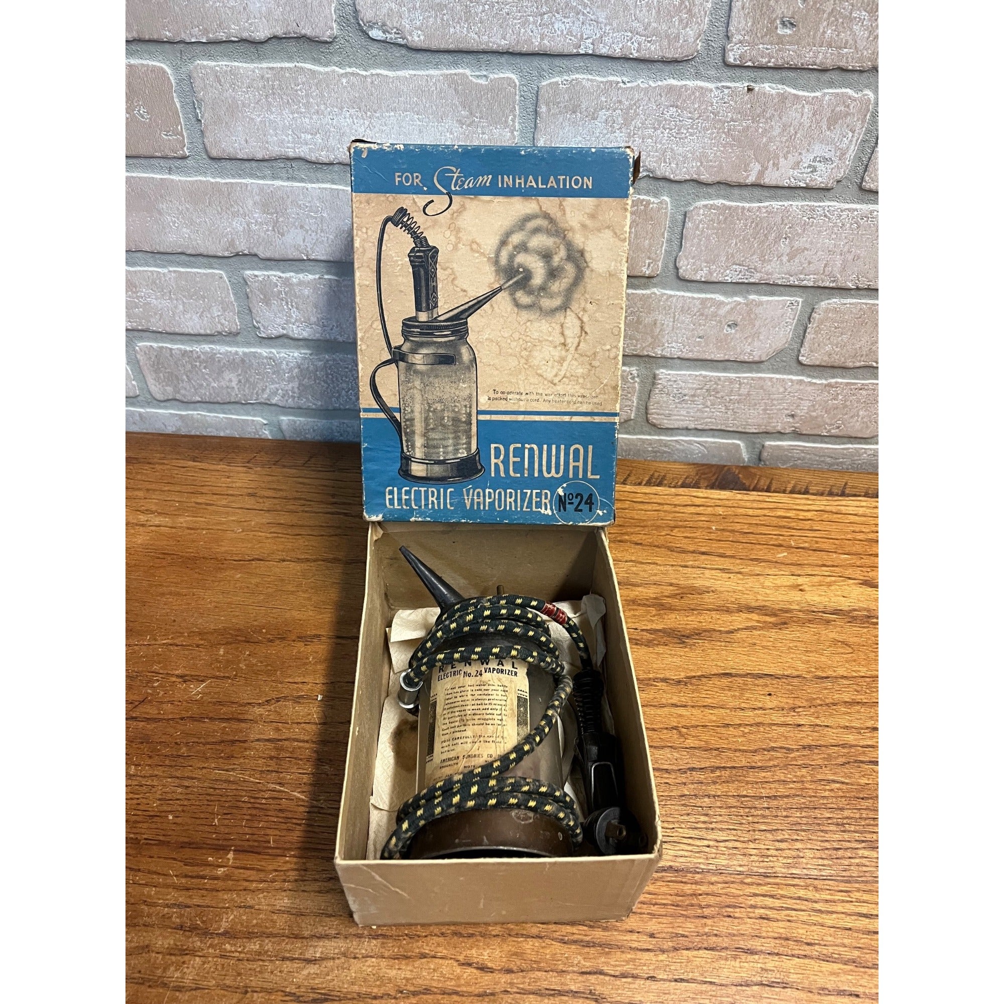 Vintage Renwal Electric Vaporizer No. 24 with Box Medical Device Instrument