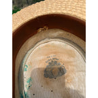 Vintage Boater Straw Hat Made in Italy Extra Extra Sennit Skimmer Flat Top Mens