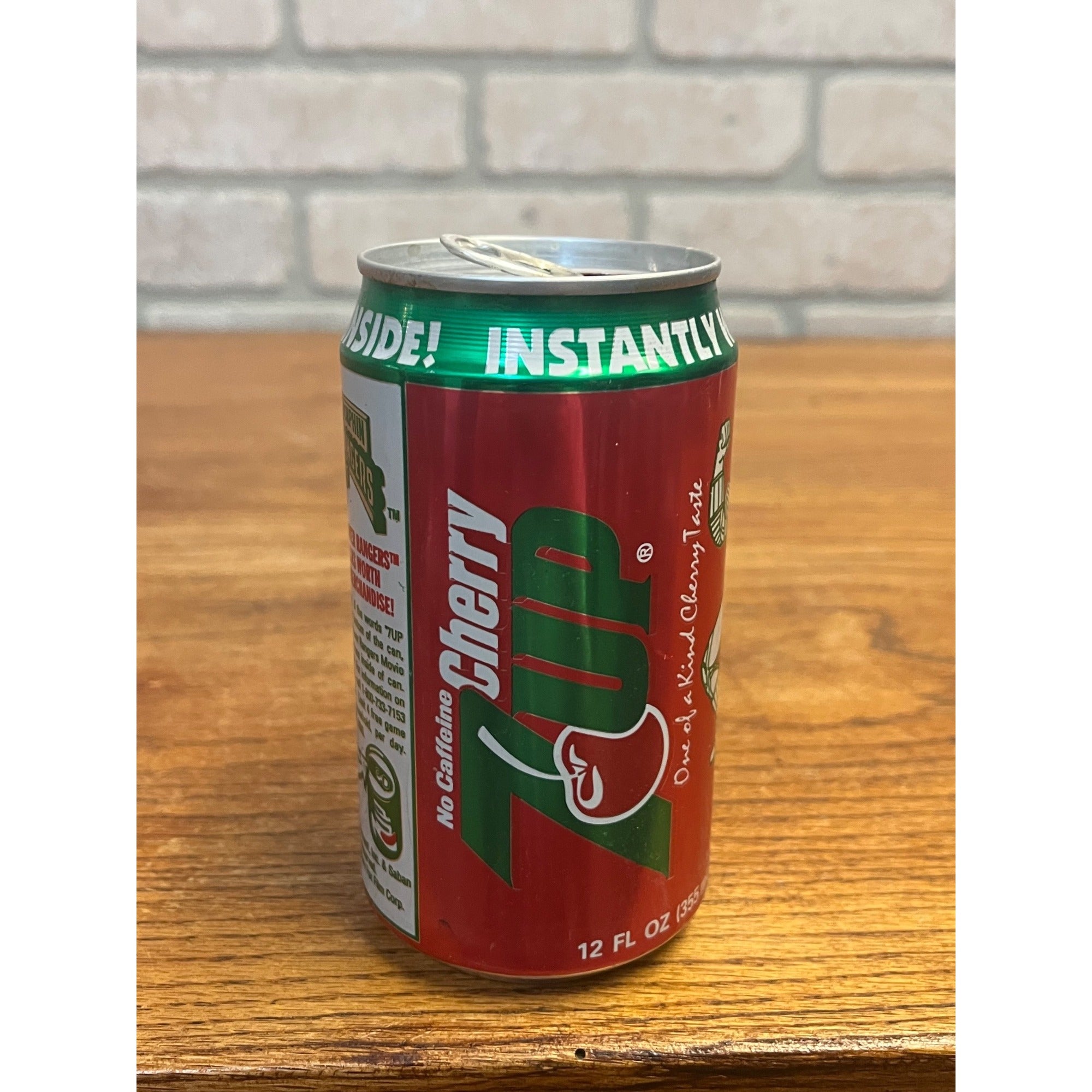 Vintage Cherry 7UP Aluminum Soda Can “Power Ranger Sweepstakes” Empty 1995