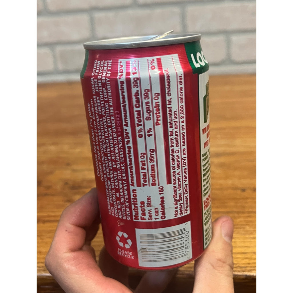 Vintage Cherry 7UP Aluminum Soda Can “Power Ranger Sweepstakes” Empty 1995