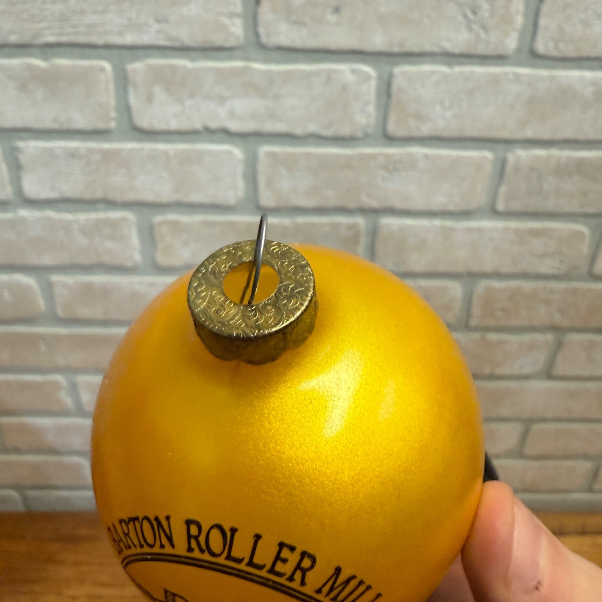 Vintage 1990 Barton Roller Mill Wisconsin WI Wis Glass Ornament West Bend