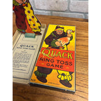 Vintage Quack Ring Toss Game Rosebud Art Co. New York USA 1940 Clown and Goose