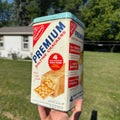 Vintage Nabisco Premium Saltine Crackers Tin 4 Stack Pack Kitchen Advertising Can