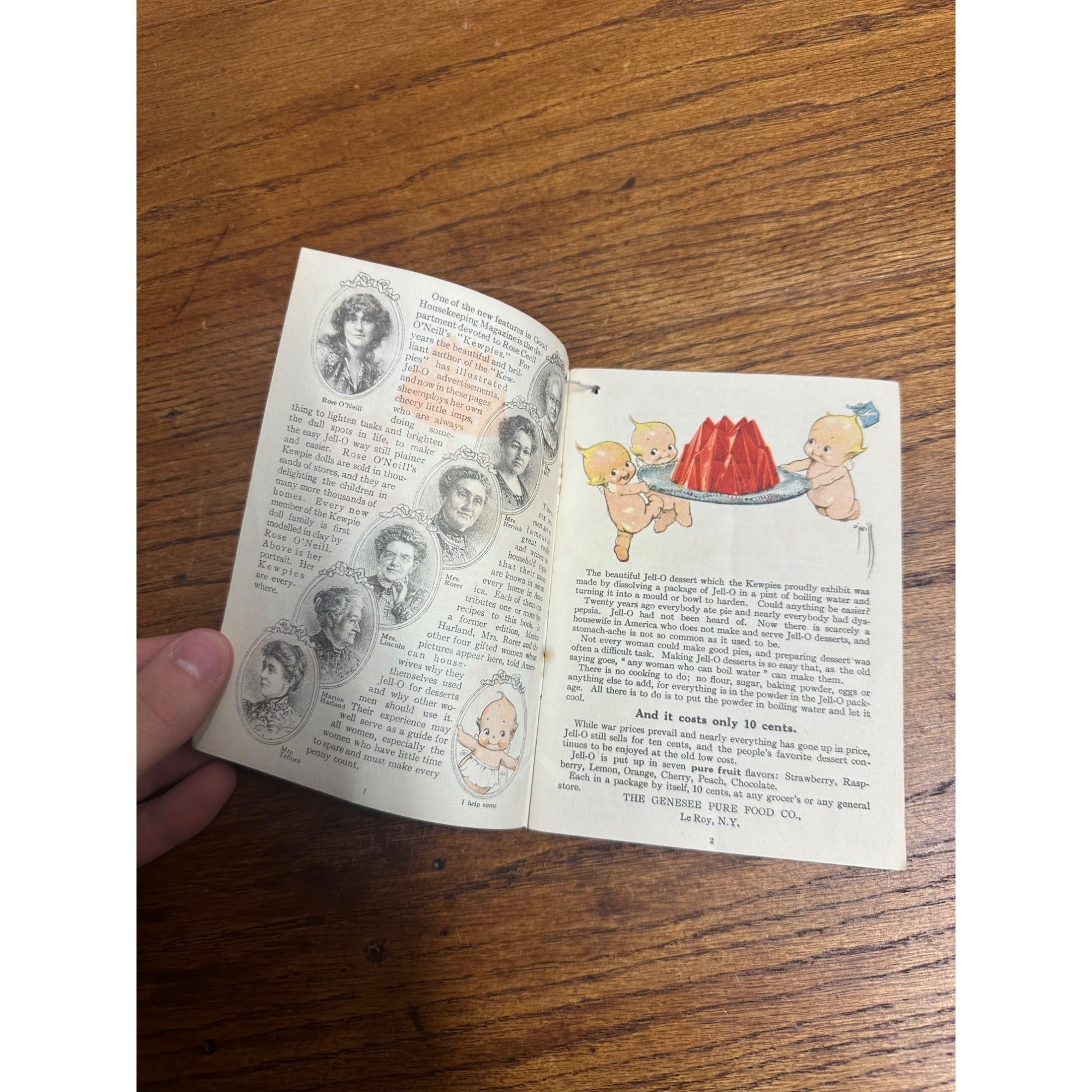 Antique 1915 Jell-O & Kewpies Advertising Dessert Recipe Booklet Phamplet Vintage