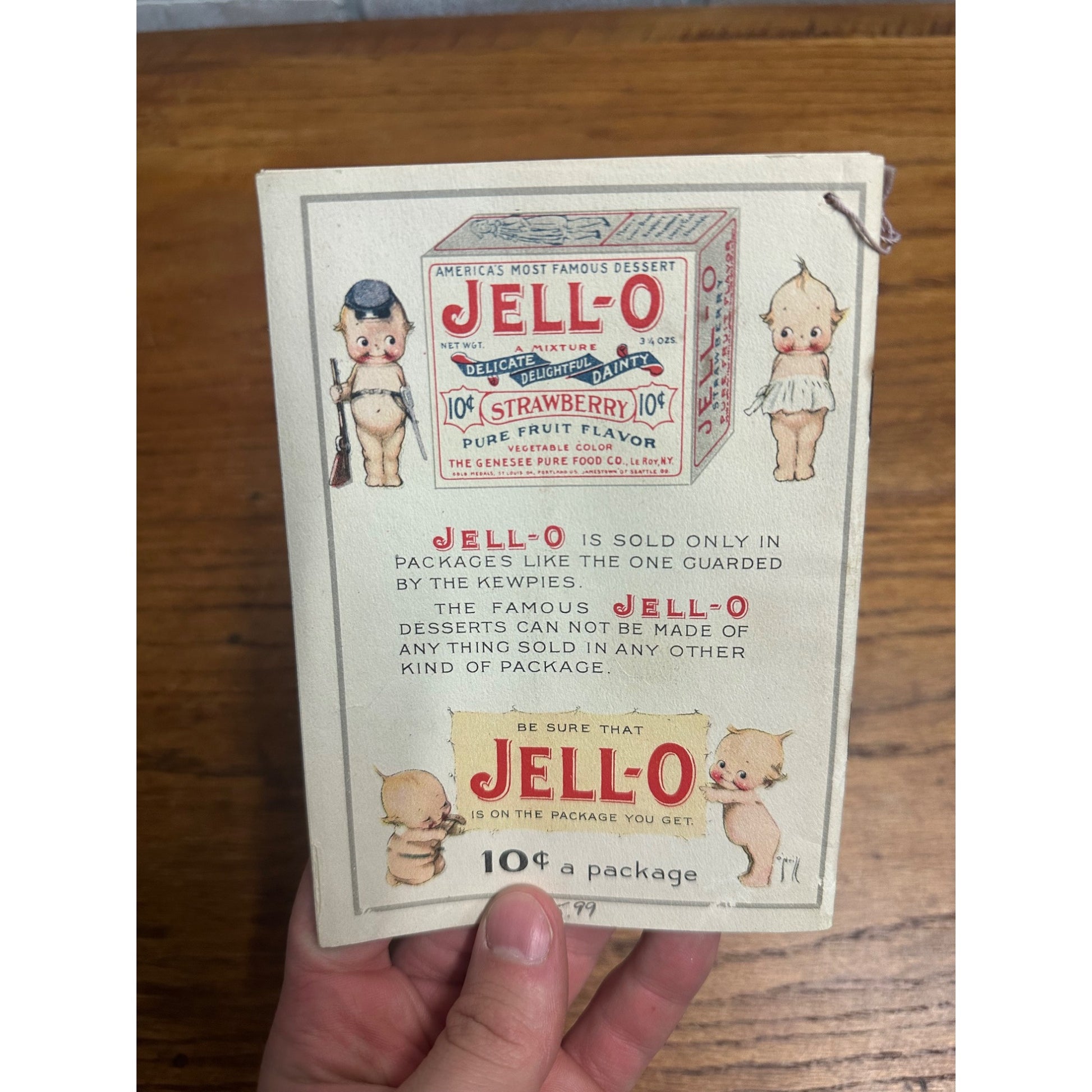 Antique 1915 Jell-O & Kewpies Advertising Dessert Recipe Booklet Phamplet Vintage