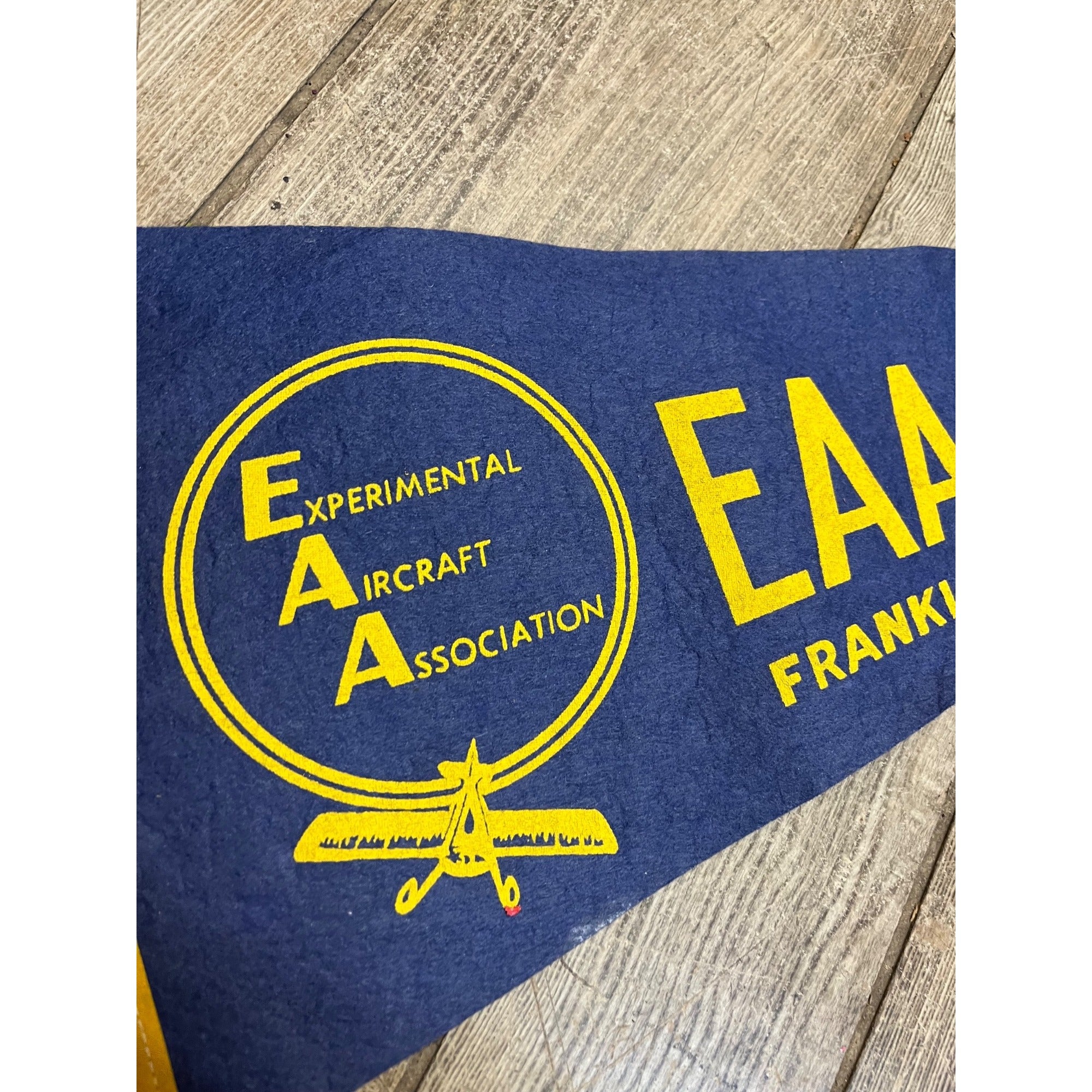 Vintage Experimental Aircraft EAA Air Musem Felt Pennant Franklin Wisconsin