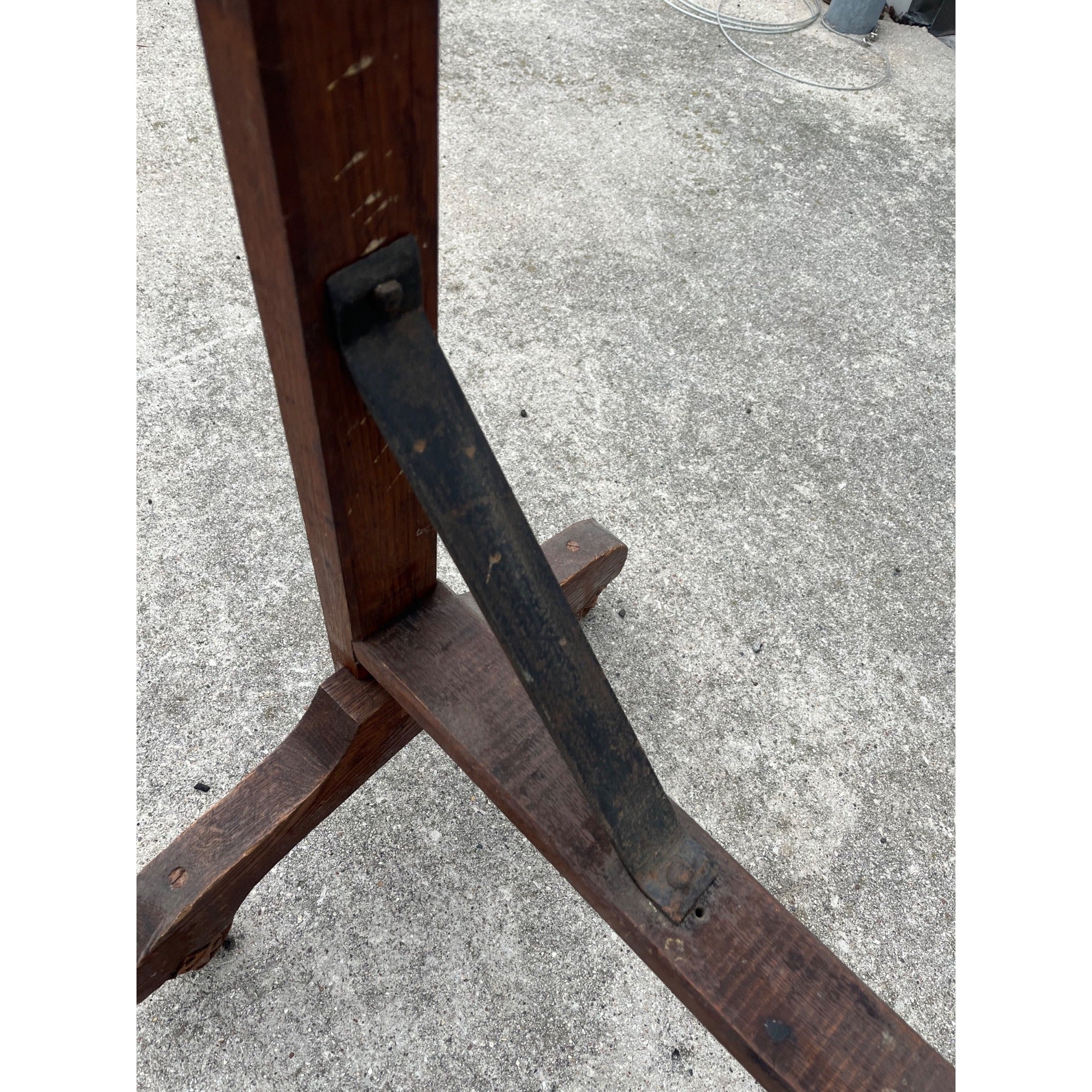 Antique Early 1900s Department Store Clothing Rack Rolling Cart Wooden Display