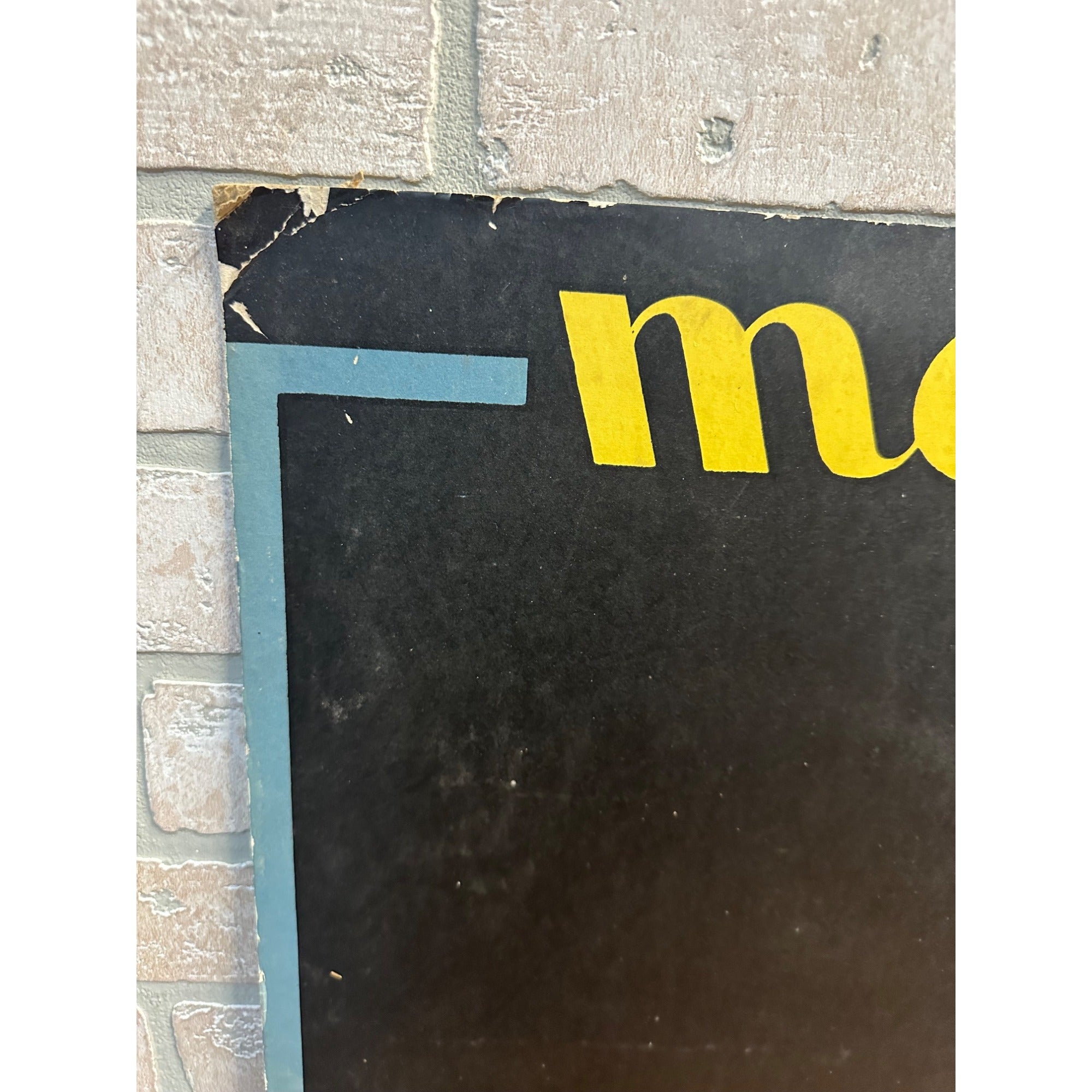 Vintage Marathon Lager Beer Advertising Cardboard Menu Sign Wisconsin Wis WI 20x30"